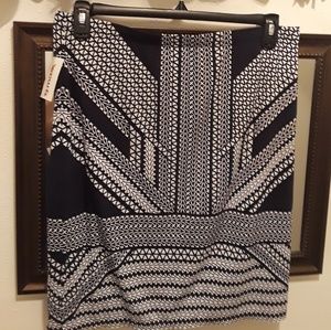 Navy/White Max Studio Mini Skirt